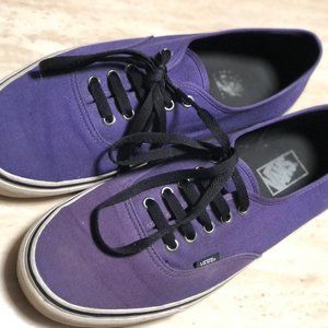 Mens Purple Canvas Vans Low Tops Lace-up Skateboard Sz 12 Shoes Great Condition